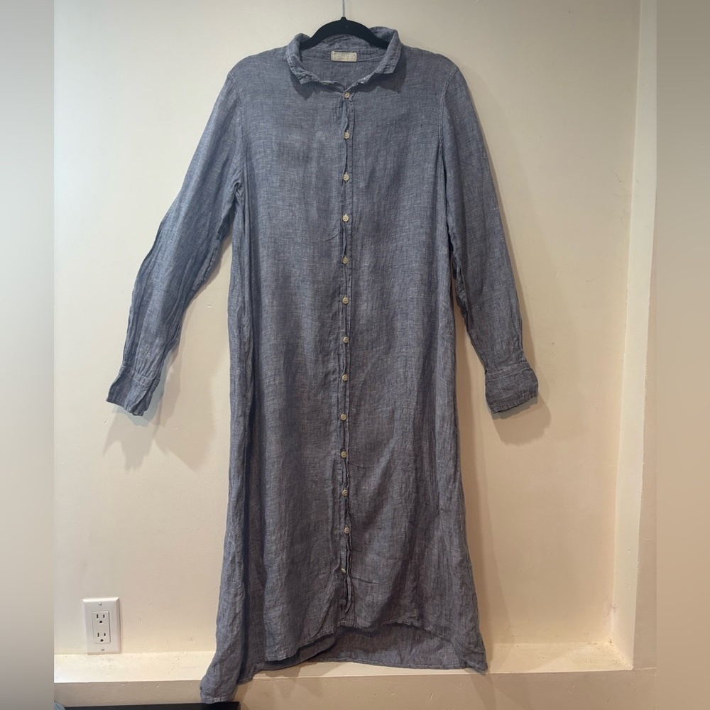 CP Shades Long Sleeve Gray Dress